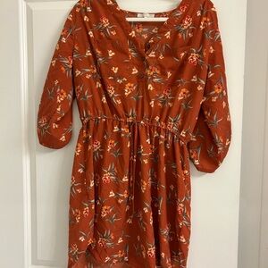 Floral Rust Dress